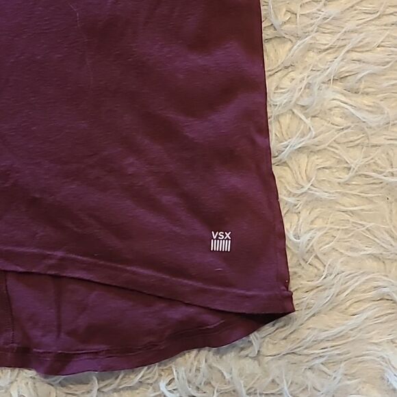 Victoria secret sport VSX womens pink and maroon‎ cotton open back tshirt - Picture 2 of 7